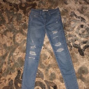 High rise super skinny jeans